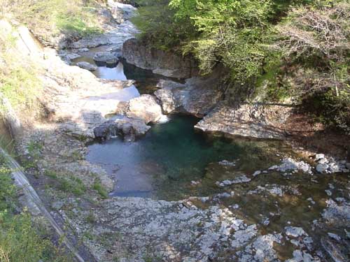四万温泉甌穴